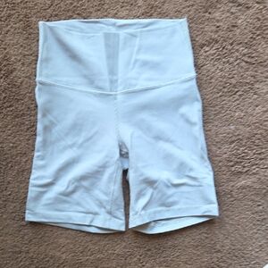 Women's White High-Waisted Shorts